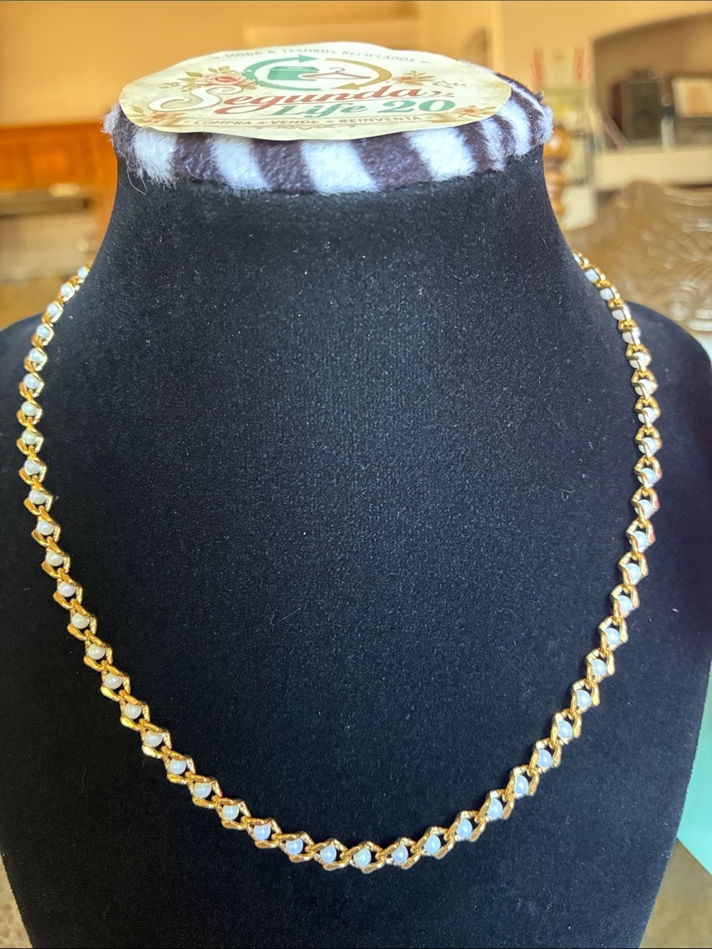Napier Gold-Tone Crystal Link Necklace with Clear Stones